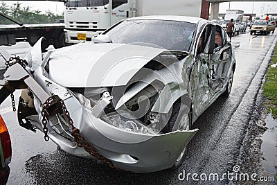 Car accident, insurance concept.