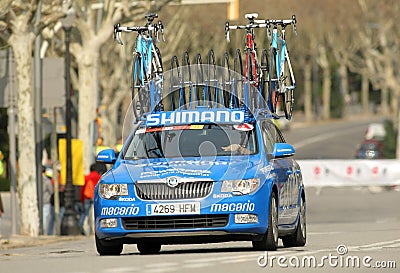 Car assistance car of Argos Shimano Team