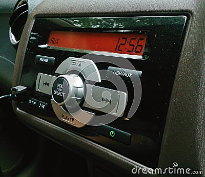 Car audio system on face panel