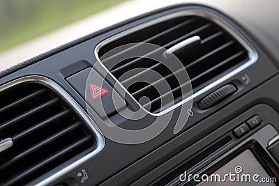 Car cockpit detail.