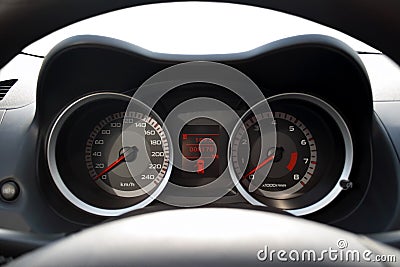 Car dashboard, isolated