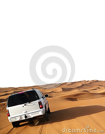 Car in desert