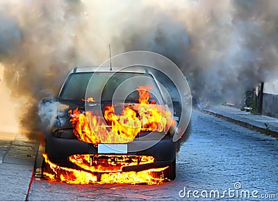 Car on fire