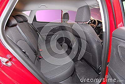 Car interior, rear seat