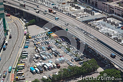 Car park in city