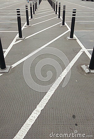 Car park pedestrian walk way