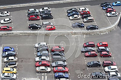 Car parking space from birdseye