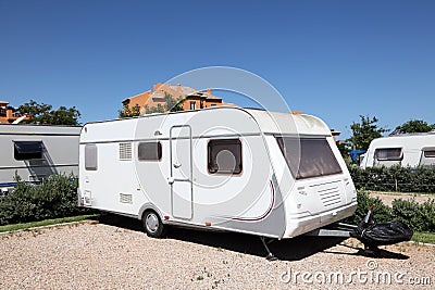 Caravan on a camping site