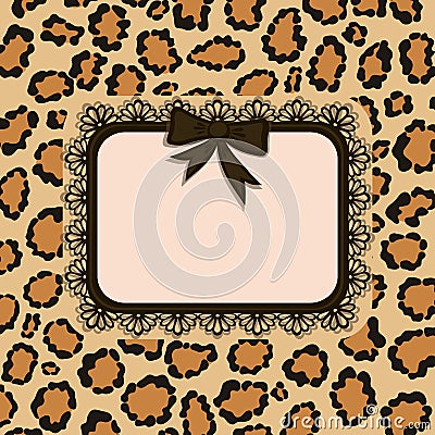 Card with Leopard fur texture.