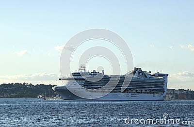 Caribbean Princess Cruise Ship in New York Harbor