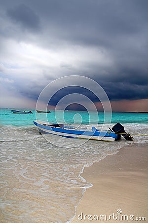 Caribbean before tropical storm hurricane