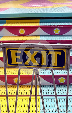 Carnival Ride Exit Sign
