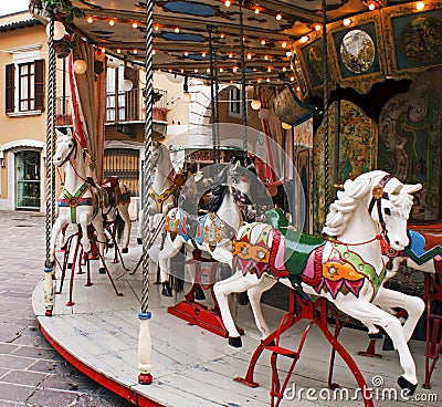 Carousel horses.