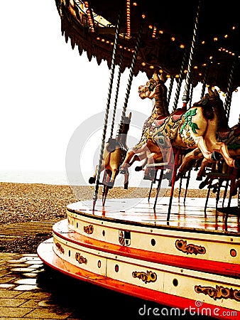 Carousel with horses