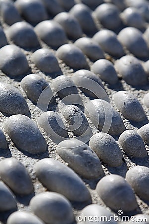 A carpet of white stones texture