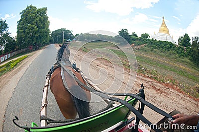 Carriage in Inwa ancient city in Myanmar.