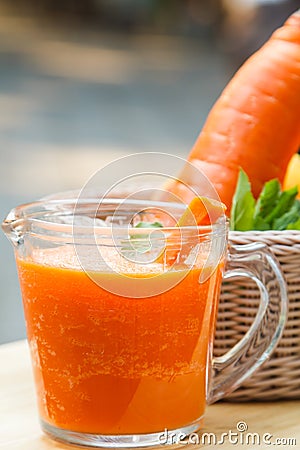 Carrot juice smoothie