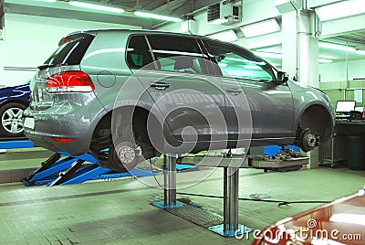 Cars in the automotive service