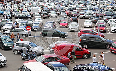 Cars in the parking lot