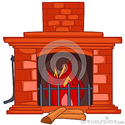 More similar stock images of ` Cartoon Home Fireplace `