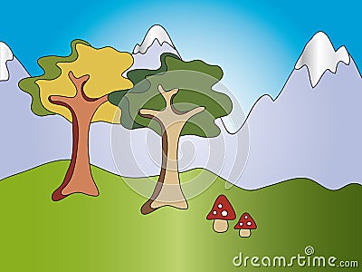 Cartoon landscape