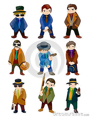 Cartoon Mafia Icon Royalty Free Stock Image - Image: 21327366