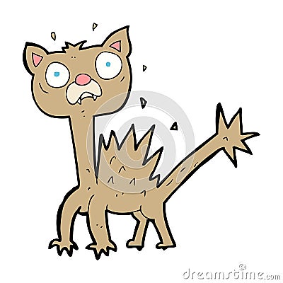 Cartoon Scared Cat Royalty Free Stock Photos - Image: 37010688