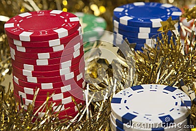 Casino chips close-up