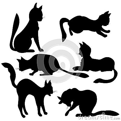 Cat silhouettes