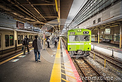 Catching A Train In Japan