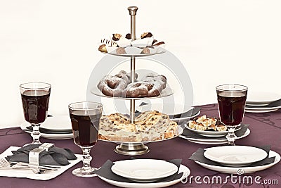 Catering table with cookies