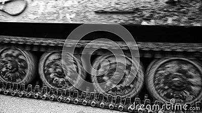 Caterpillar tracks of tank