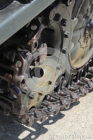 Caterpillar tracks of tank