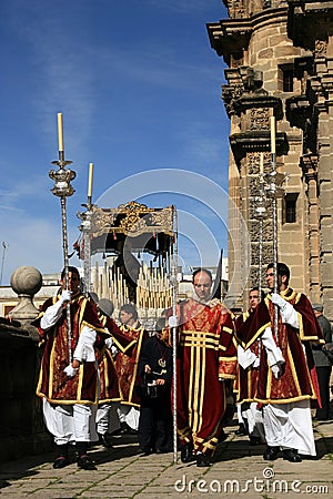 Catholic Spain, priests at Easter procession