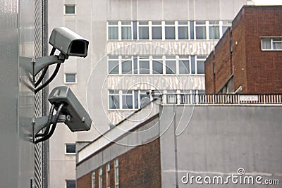 CCTV Cameras on side of building