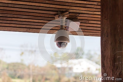 CCTV under house roof