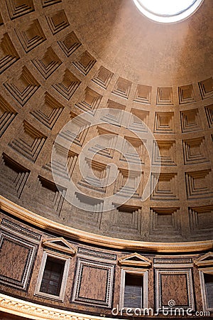 Ceiling of Pantheon in Rome