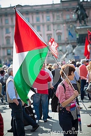 Celebration of liberation held in Milan on 25 April 2014