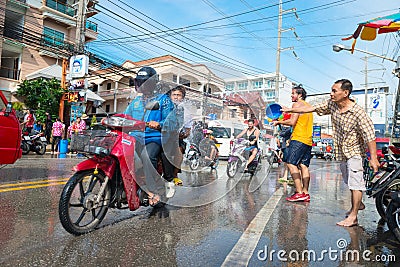 Celebration of Songkran Festival, the Thai New Year on Phuket