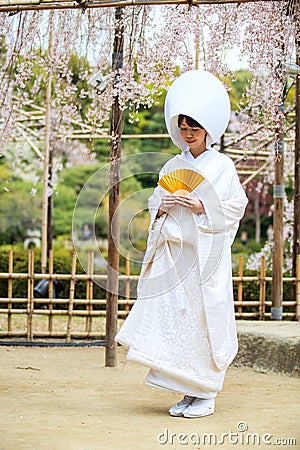 Celebration of a typical wedding in Japan