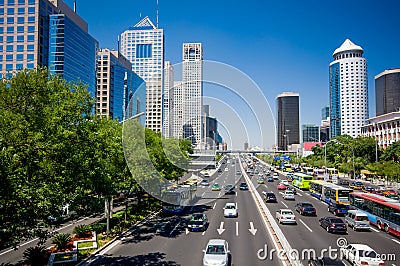 The central business district in beijing