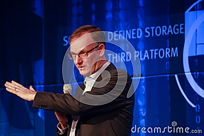 CEO EMC Information Infrastructure David Goulden makes speech at EMC World 2014
