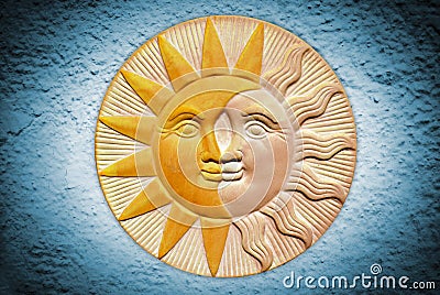 Ceramic sun and moon