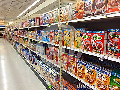 Cereal Aisle Fred Meyer Springfield, OR