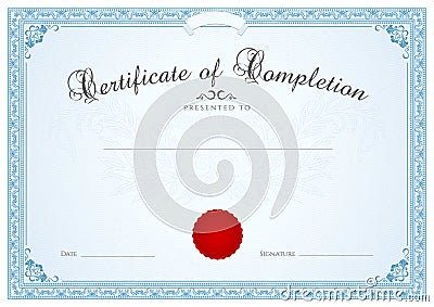 Certificate / Diploma background template. Floral