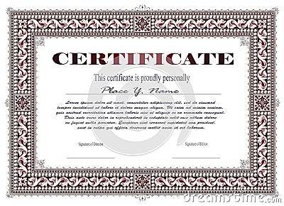 Certificate template