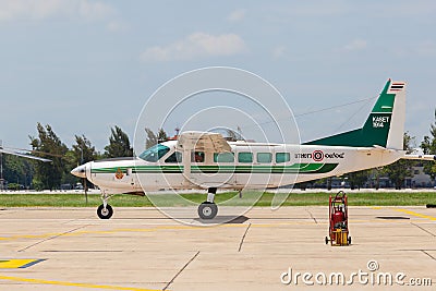 Cessna 208 Caravan was show at Royal Thai air force (RTAF) exhibition