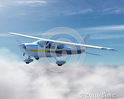 Cessna in flight