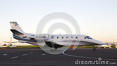 Cessna 560XLS Citation Excel business aircraft running on the runway