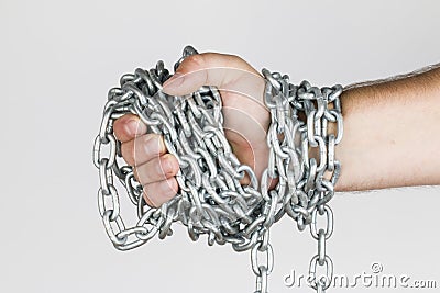 Chain and hand.